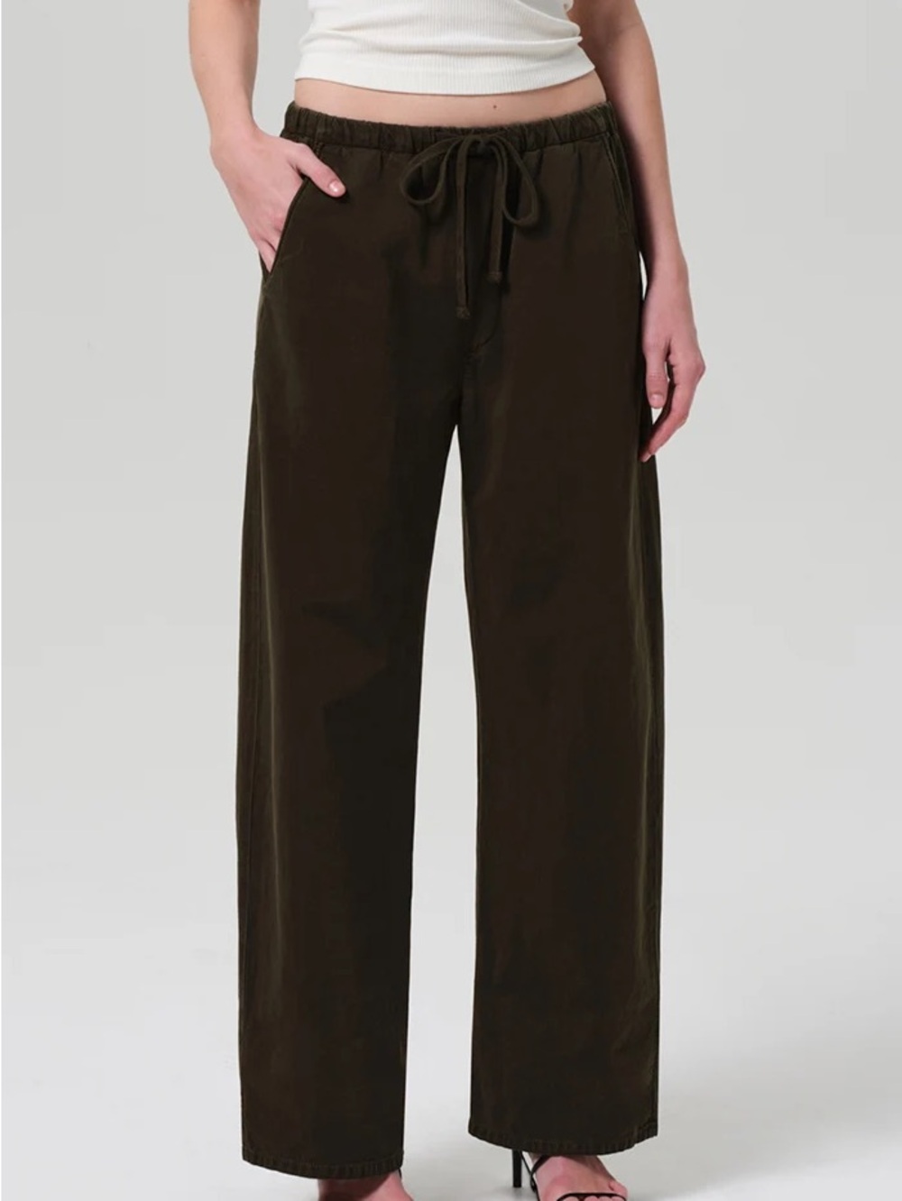 NWOT Citizens of Humanity Aurora pull on pants dark olive extra large